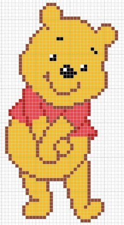 Рисунки по клеточкам мишка