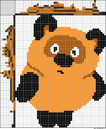 Японские кроссворды Винни пух