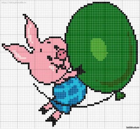 Вышивка крестом Пятачок