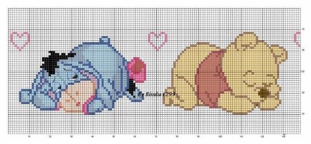 Винни пух с пятачком вышивка крестиком