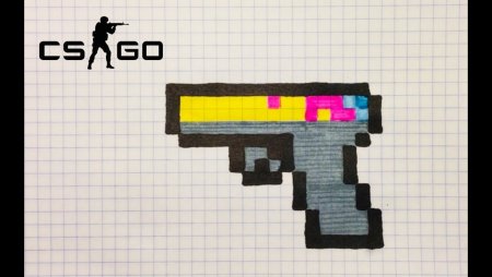 Глок 18 пиксельный