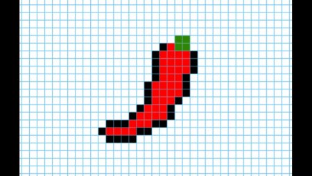 Рисунки по клеточкам перец