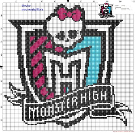 Вышивка крестом Baby Monster High