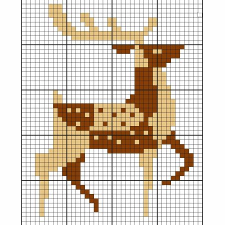 Вышить оленя