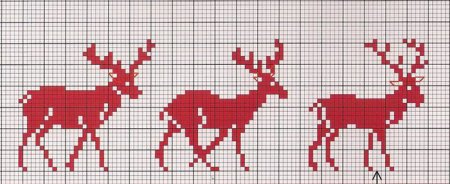 Олень крестиком простая