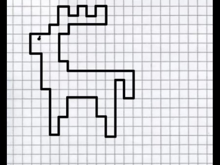 Рисунки по клеточкам олень