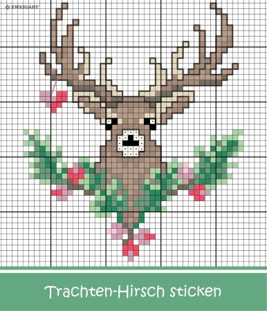 Жаккард олени схема