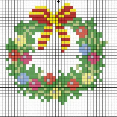 Вышивка крестом зимний домик схемы