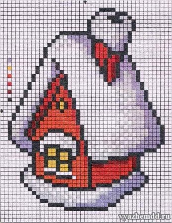 Новогодние мини вышивки