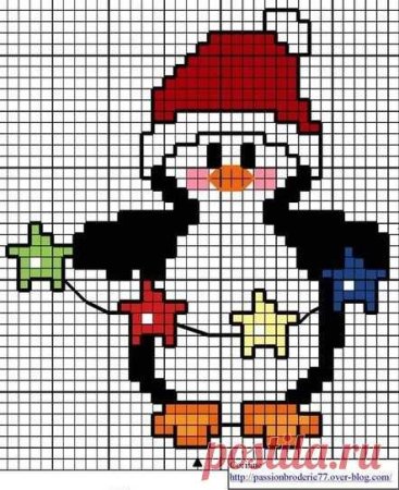 Рисунки по клеточкам новогодние