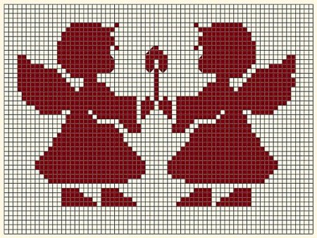 Рисунки по клеточкам новогодние маленькие