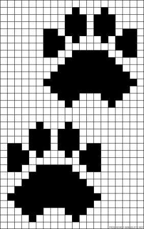 Лапка котика по клеткам