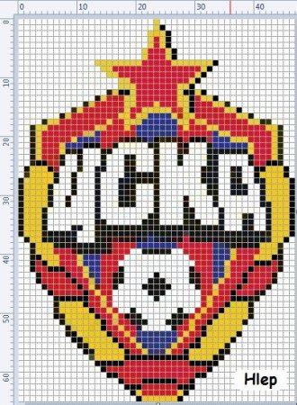 ЦСК крестиком ЦСКА вышивка