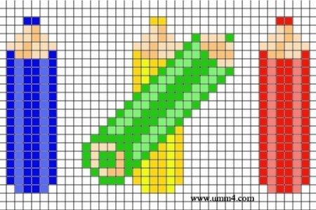 Рисование по клеткам ракета