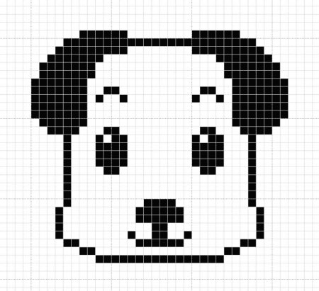 Рисунки по клеточкам черно белые