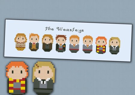 Пиксельные персонажи Гарри Поттера