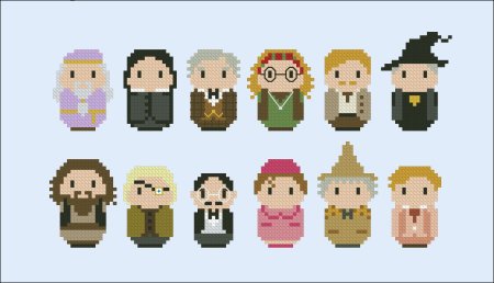 Гарри Поттер пиксель арт факультеты