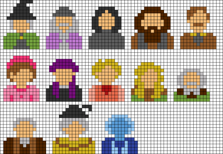 Рисунки по клеточкам сложные Гарри Поттер