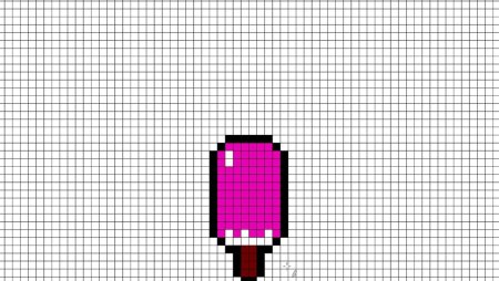 Мороженое по клеточкам в тетради