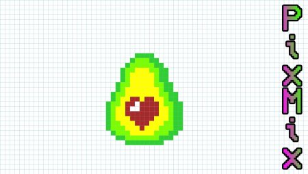 Рисование по клеткам авокадо