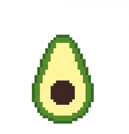 Авокадо по клеточкам