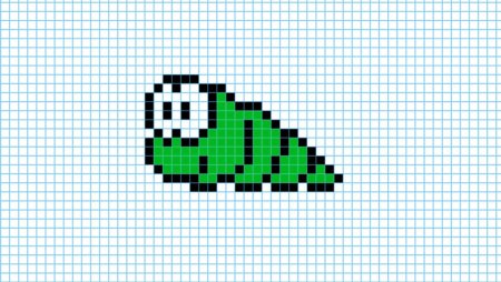 Авокадо по клеточкам в тетради