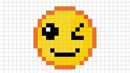 Рисование по клеточкам смайлики