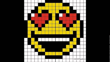 Рисование по клеточкам смайлики