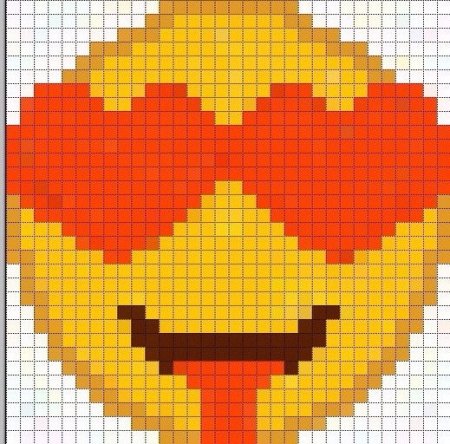 Рисунки по клеткам смайлы