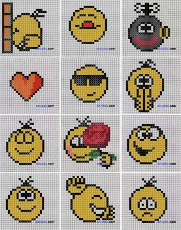Вышивка смайлики схемы