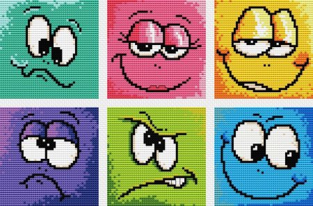 Вышивка крестом смайлики