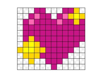 Рисунки по клеточкам фиолетовые