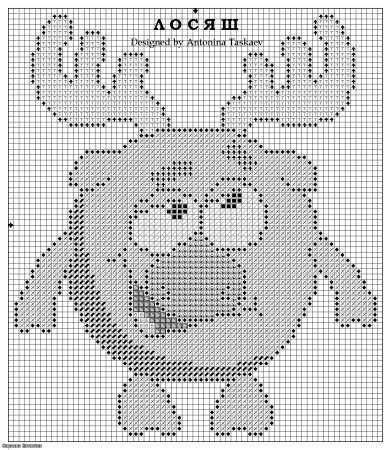 Вышивка крестиком схемы Смешарики Лосяш