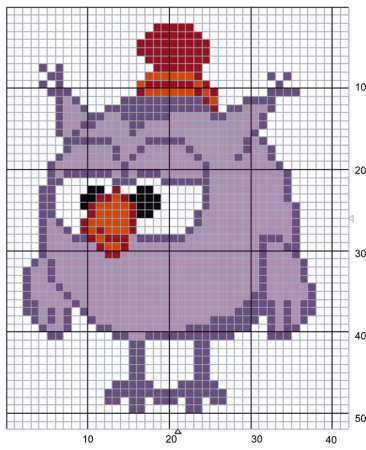 Схема вышивки крестом Смешарики Совунья