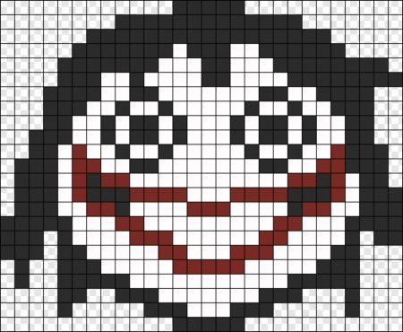 Рисунки по клеткам страшные