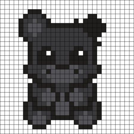 Рисование по клеточкам ФНАФ В тетради