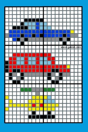 Рисунки по клеточкам машинки