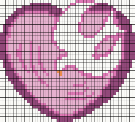 Сердечко в клеточку
