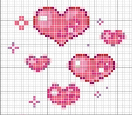 Сердечко на 5 клеточек