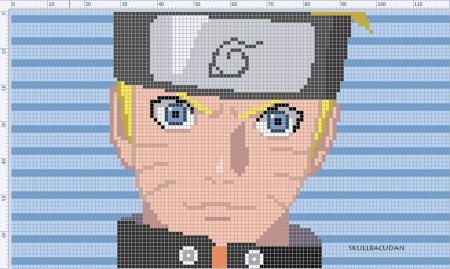 Наруто по клеточкам