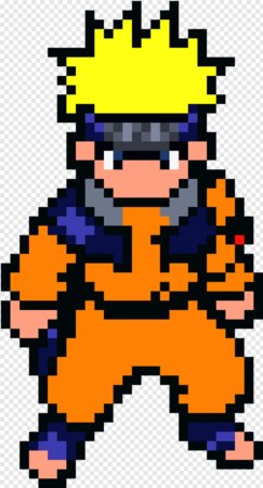 Пиксельный спрайт Наруто Узумаки