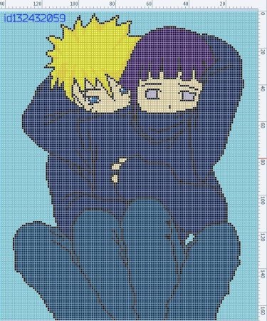 Рисунки по клеточкам Наруто