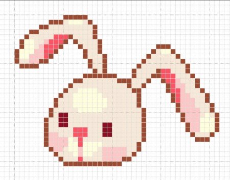 Рисование по клеткам Единорог