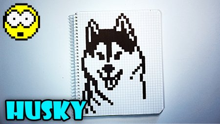Рисунки по клеточкам собаки