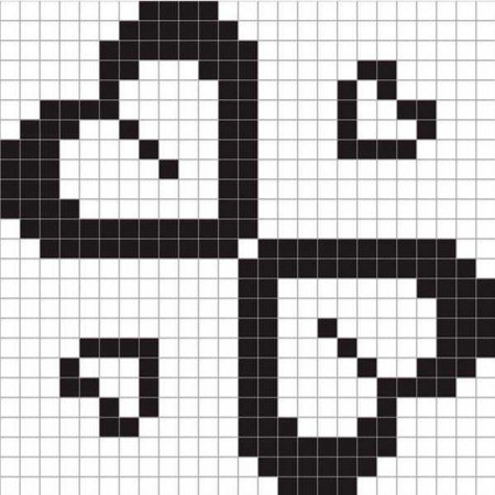 Рисование по клеточкам в тетради черной ручкой