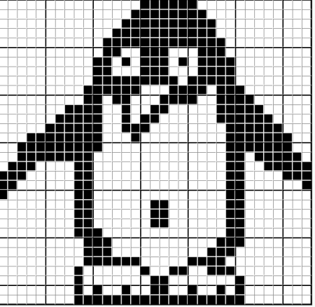 Рисунки по клеткам чб