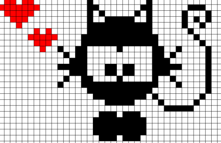 Рисунки по клеткам черно белые маленькие