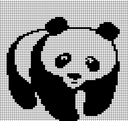 Рисунки по клеточкам черные небольшие