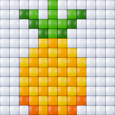 Рисование по клеточкам фрукты