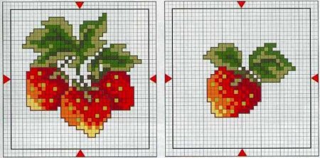 Рисование по клеточкам фрукты